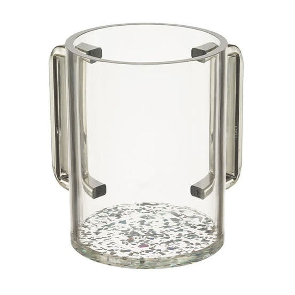 Lucite Washing Cup - Silver Sparkles