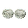Pair of Elegant Glass Candlesticks (5 cm)