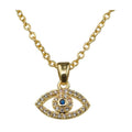 Eye Necklace , Gold Finish