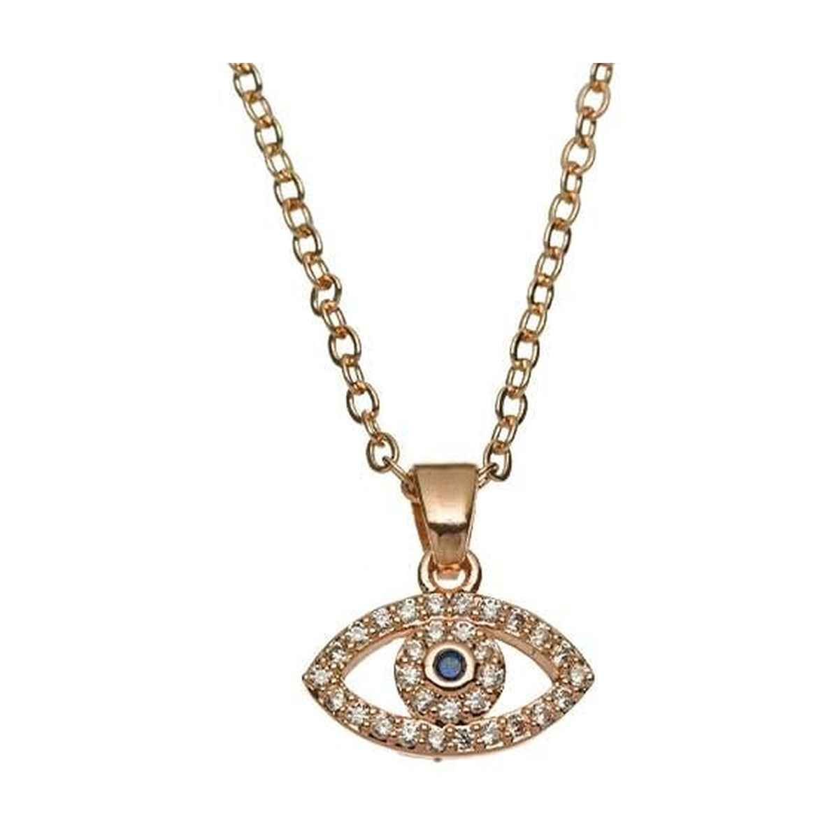 Eye Necklace, Rose Gold Finish