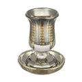 Crystal Kiddush Cup with Tray, Rivers of Eden