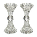 Crystal Shabbat Candlesticks 13 cm