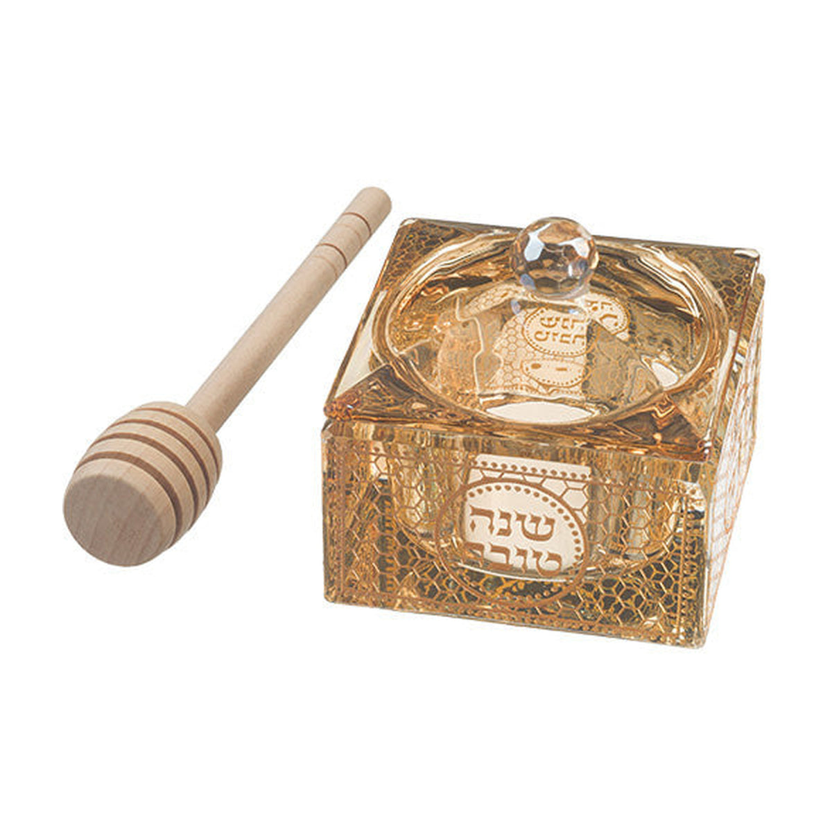 Elegant Crystal Honey Dish