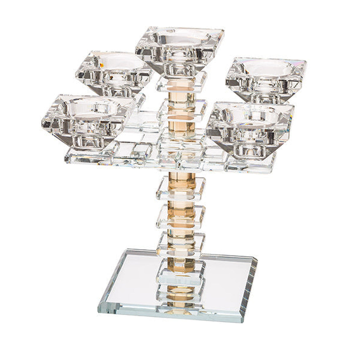 5 Branch - Crystal Candlestick 19.5 cm