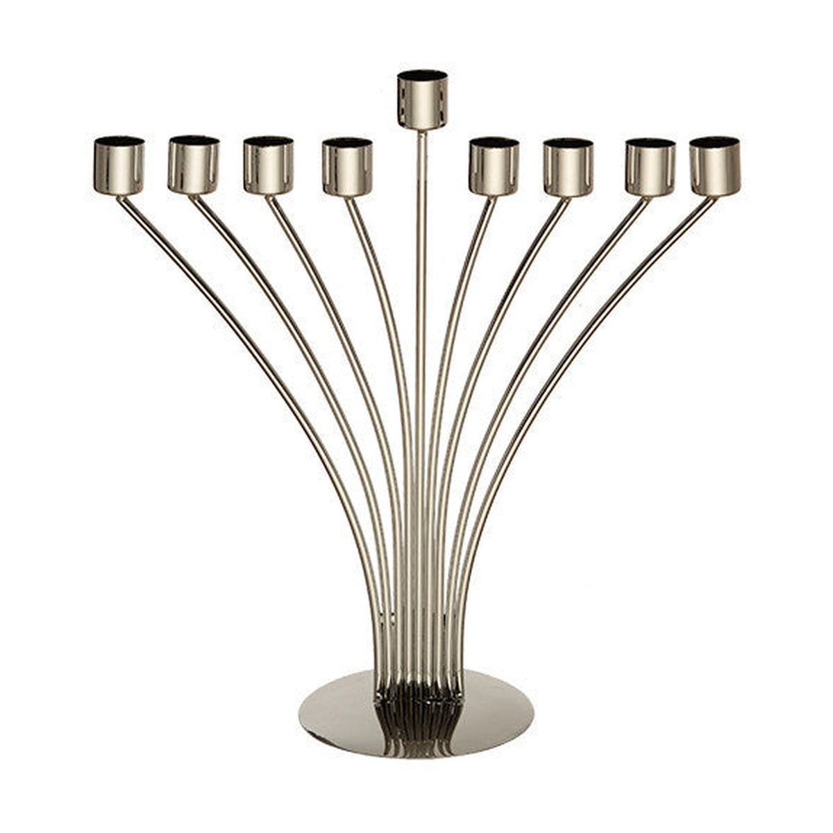 Oil Menorah, Stainless Steel