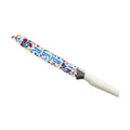 Shabbat Challah Knife with Decorative Blade – “Shabbat VeYom Tov” Red Pomegranate Design