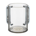 Washing Cup, Clear with Silver Handles