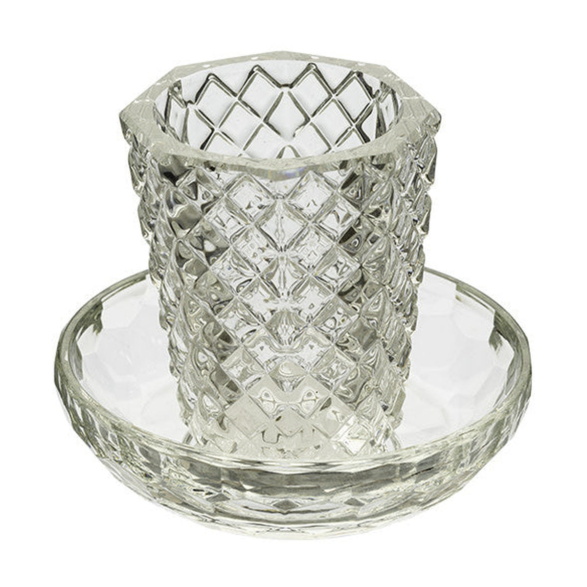 Kiddush Cup Set, Stemless, Crystal
