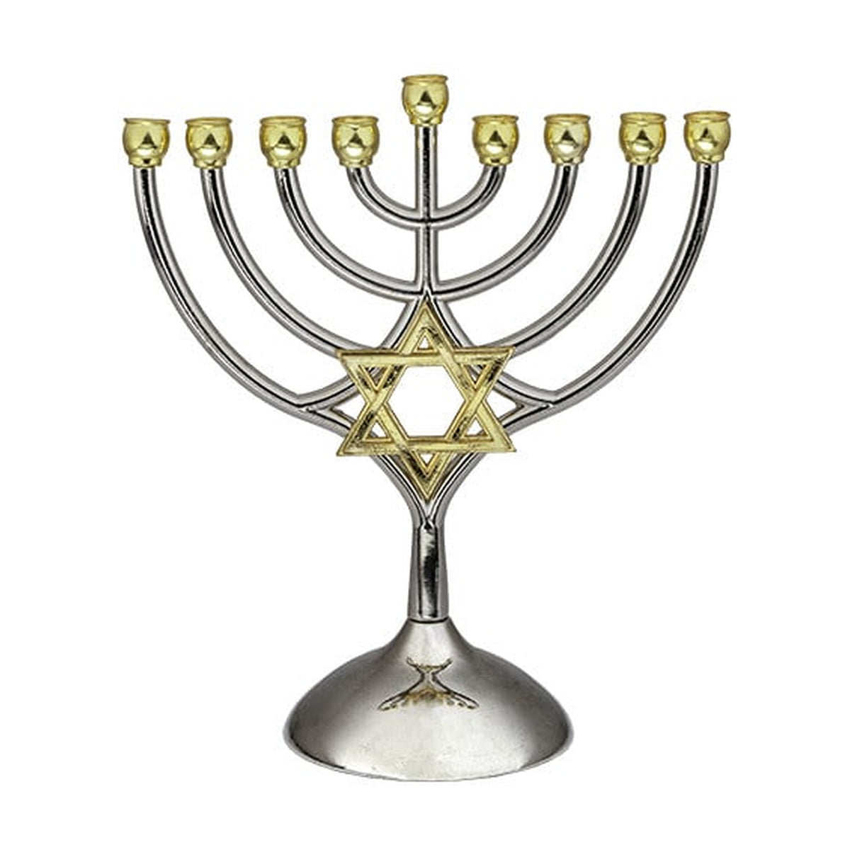 Two-Tone Aluminum Menorah