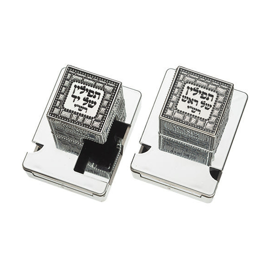 Tefillin Boxes, Silver-Effect, Size 32