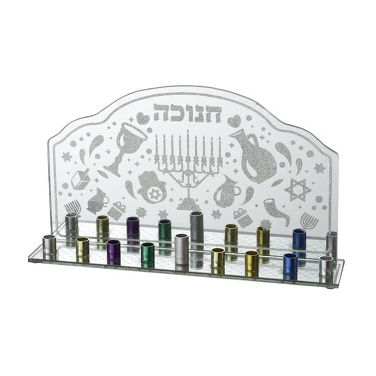 Glass Menorah for Candles
