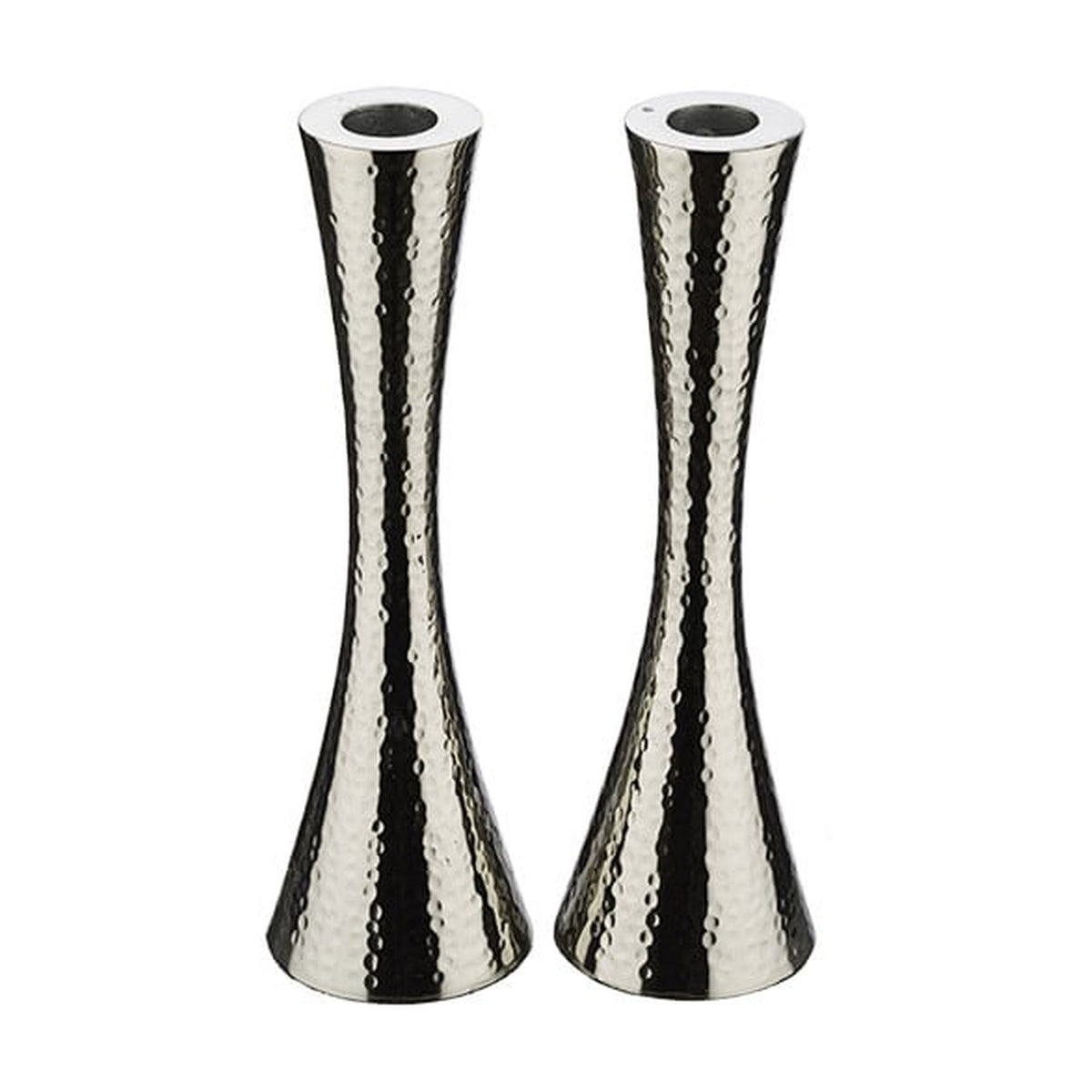 Aluminum Candlesticks, Hammered
