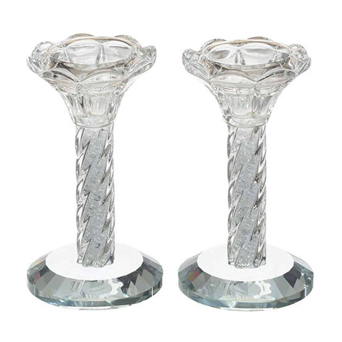 Crystal Candlesticks with Stones