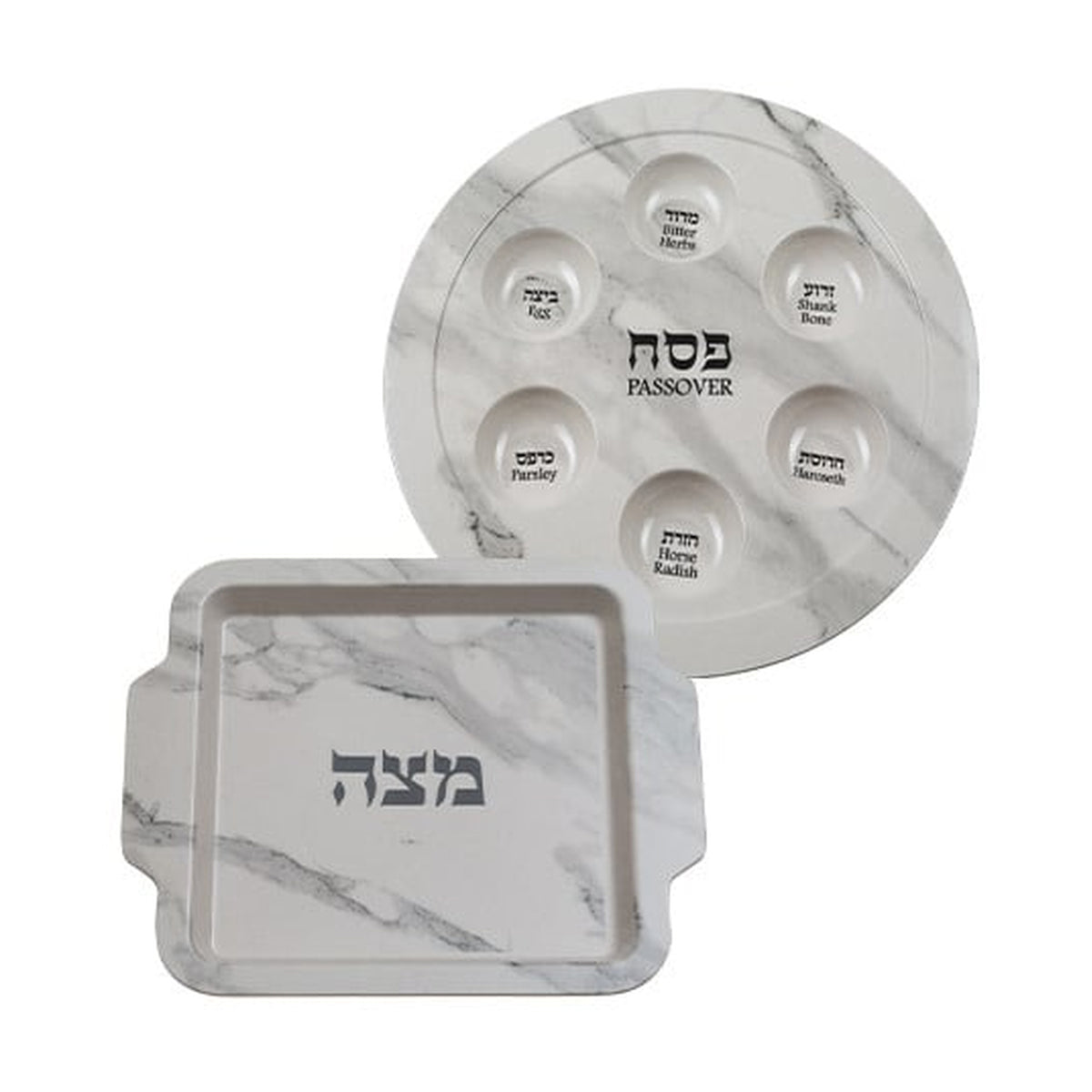 Seder Plate and Matzah Tray set, Bamboo