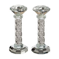 Crystal Shabbat Candlesticks 16.5 cm with Stones