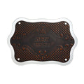 Challah Tray, Mirrored with Leather-Effect Inlay