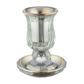 Crystal Kiddush Cup with Tray, Stemmed