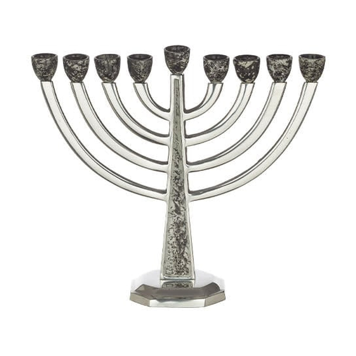 Menorah, Aluminum with Marble Cups