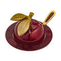 Aluminum Apple Honey Dish with Spoon