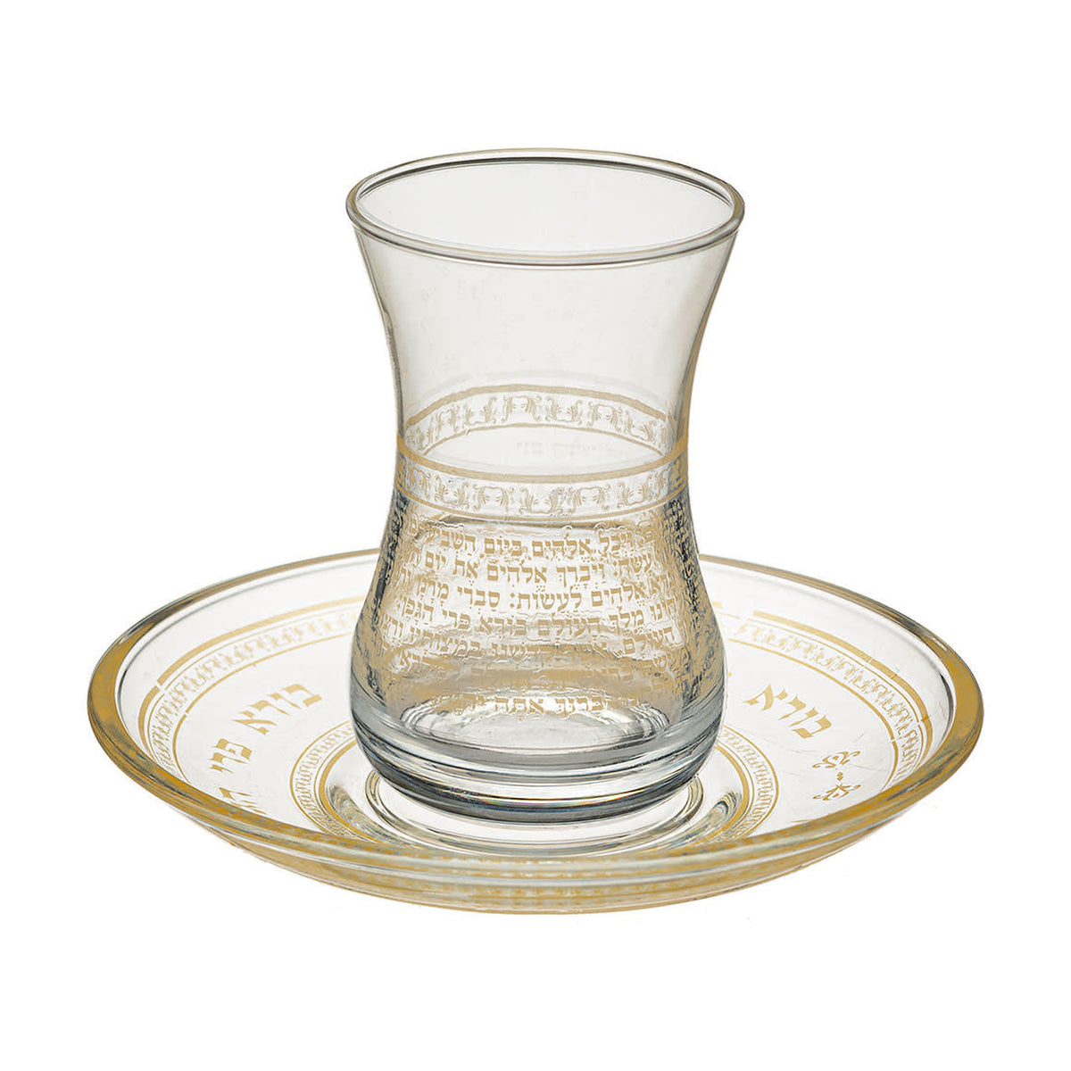 Kiddush Cup with Tray, Glass
