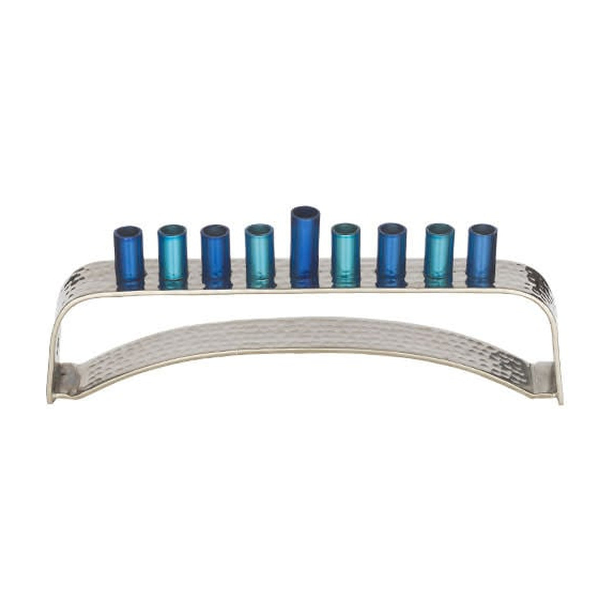 Aluminum Menorah, Hammered