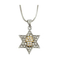 Necklace, Magen David with Hamsa and Crystals