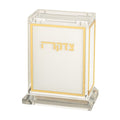 White and Gold Tzedakah Box 13cm - Lucite