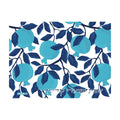 Challah Tray, Tempered Glass - Blue Pomegranates Design