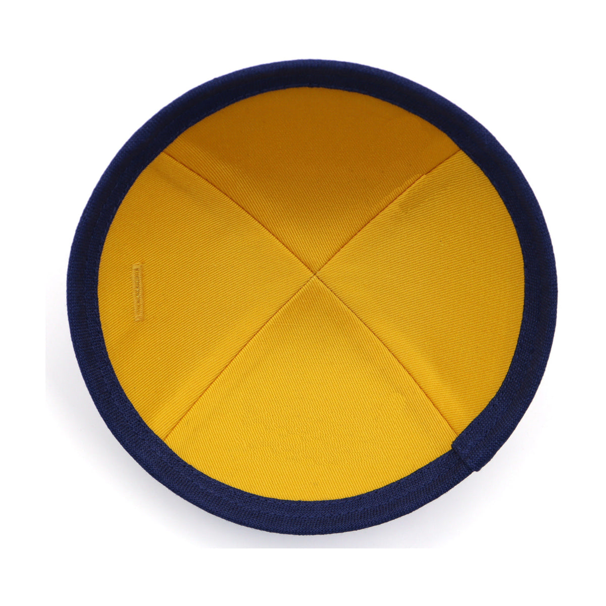Navy Blue Linen Kippah, 17cm