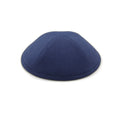 Navy Blue Linen Kippah, 17cm