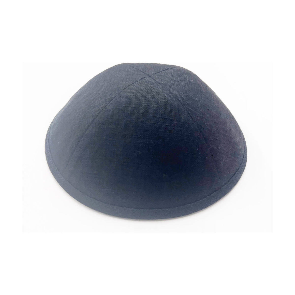 Black Linen Kippah, Size 2 - 18cm