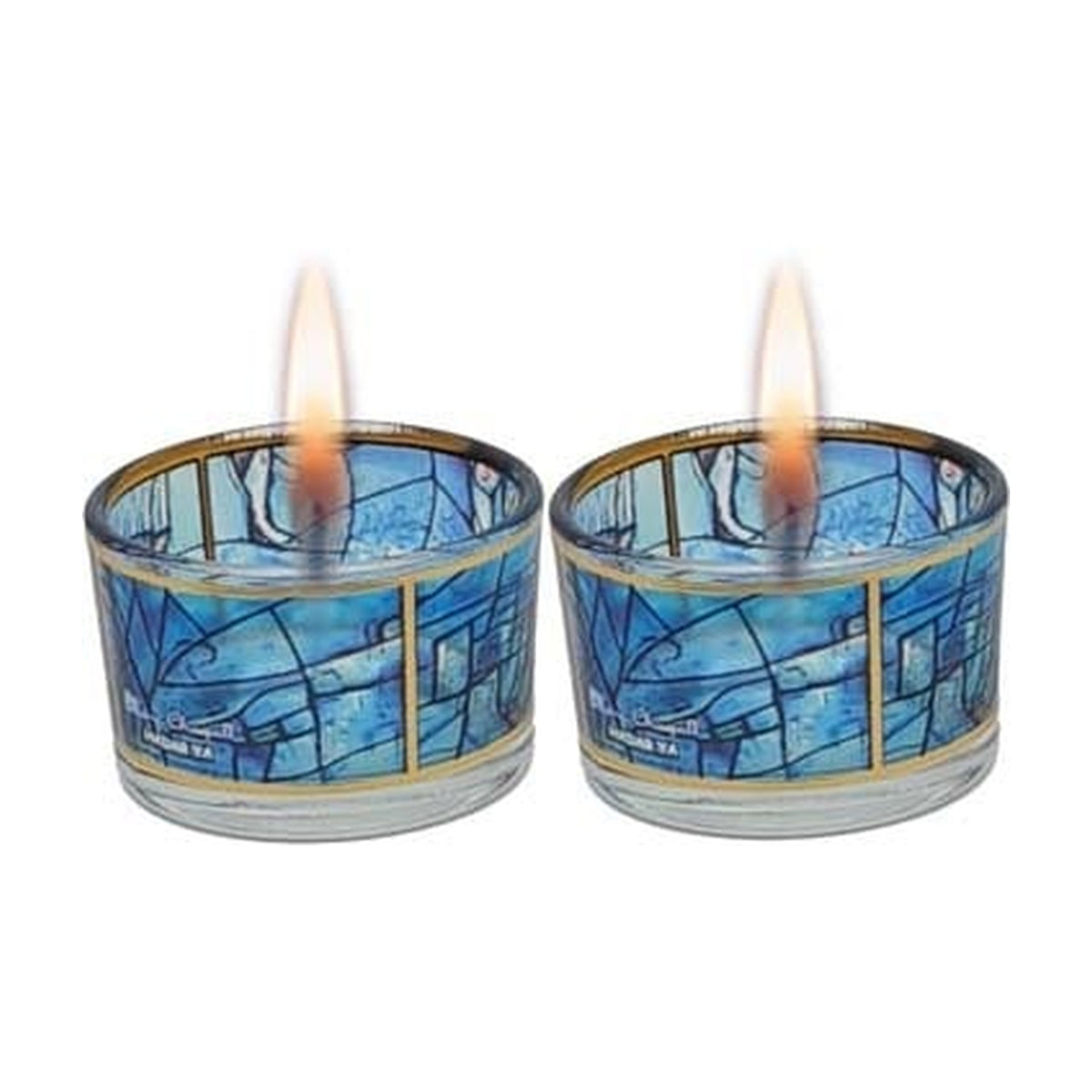 Glass Tealight Candle Holders, Chagall Windows Design