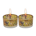 Glass Tealight Candle Holders, Chagall Windows Design
