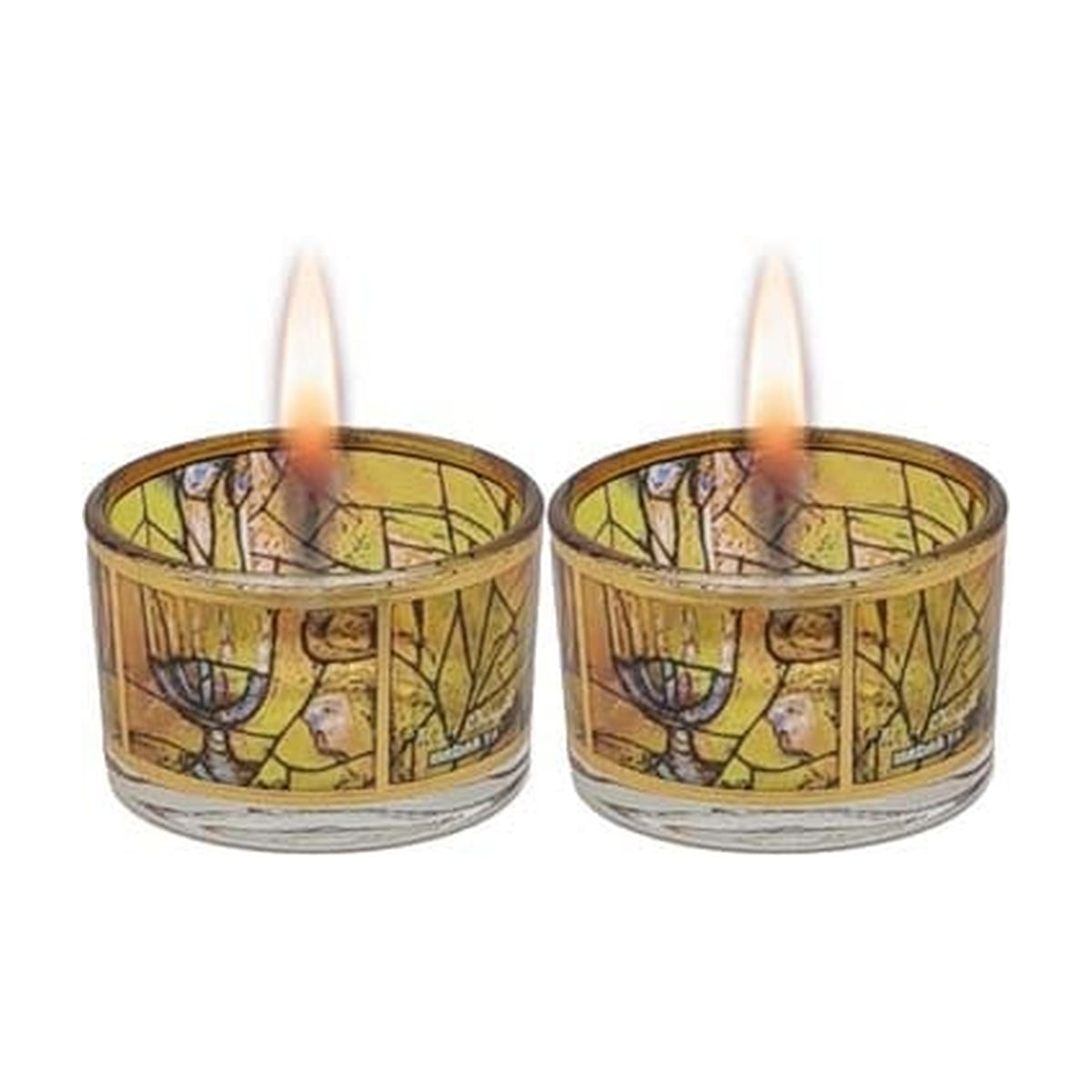 Glass Tealight Candle Holders, Chagall Windows Design