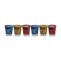 Kiddush Cup Set, Glass, 6pcs - Chagall Design