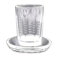 Crystal Kiddush Cup with Plate - Rivers of Eden