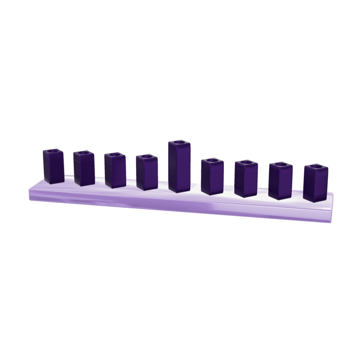 Menorah, Aluminum with Enamel