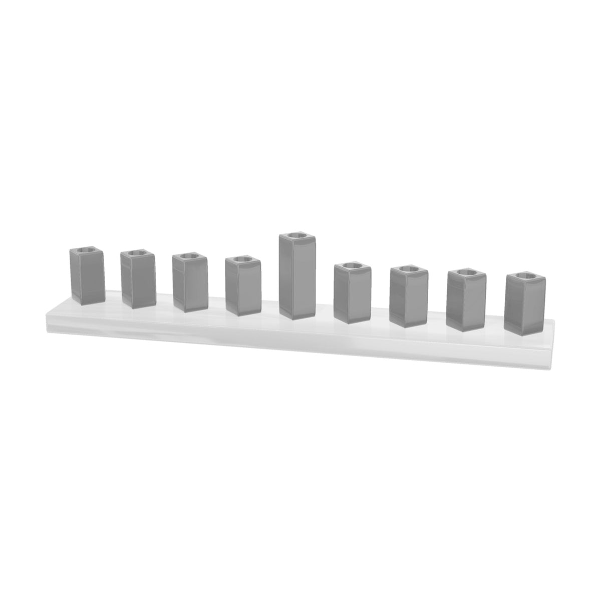 Menorah, Aluminum with Enamel