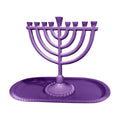 Menorah and Tray Set, Aluminum