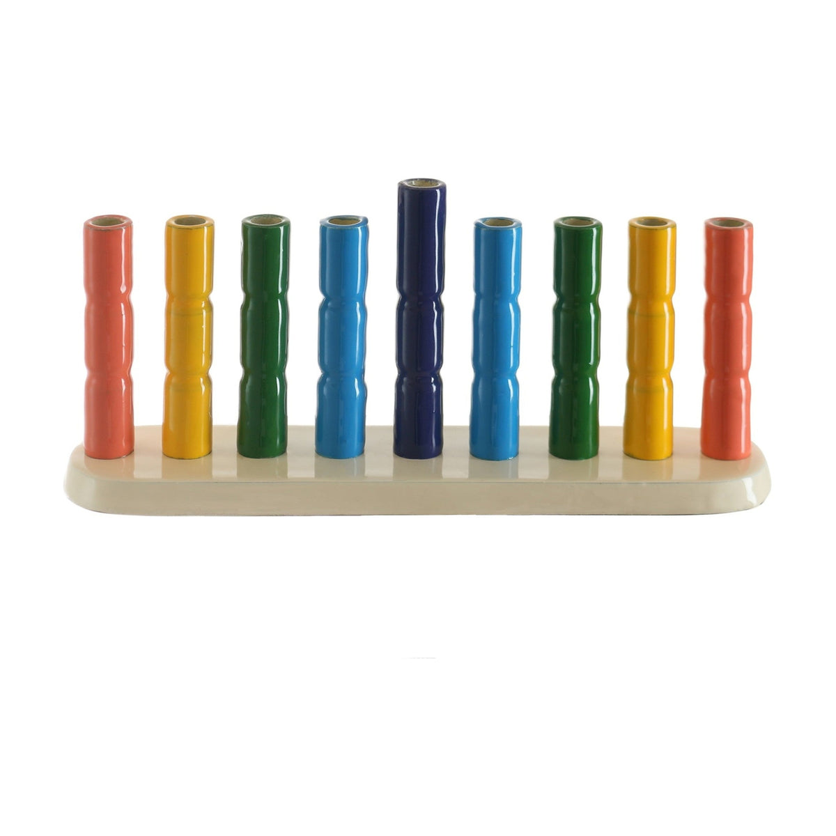 Menorah, Aluminum with Enamel