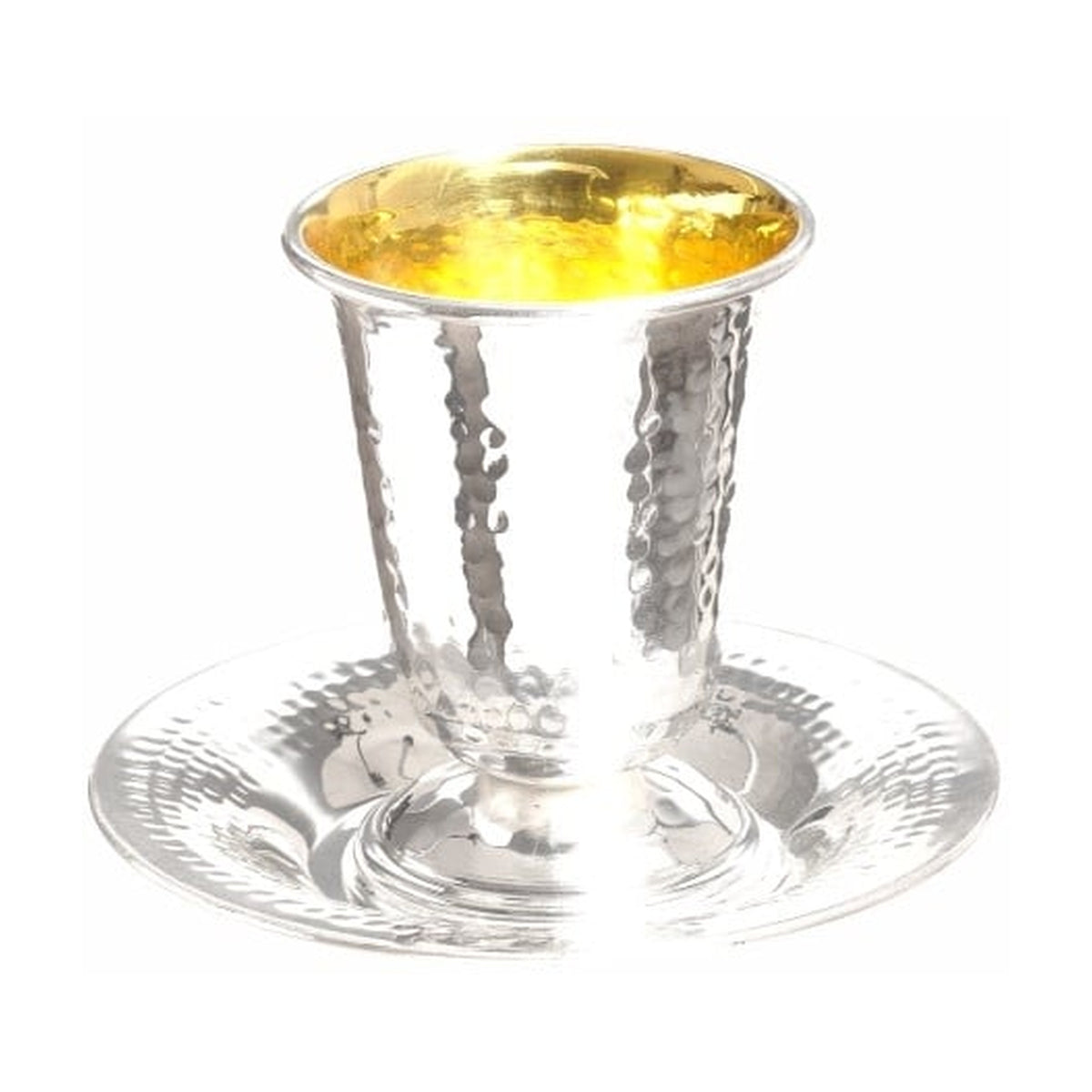 Kiddush Cup Set, Stemless, Silver Finish