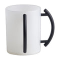 Acrylic Washing Cup, Clear Frosted Cup with Black Handles