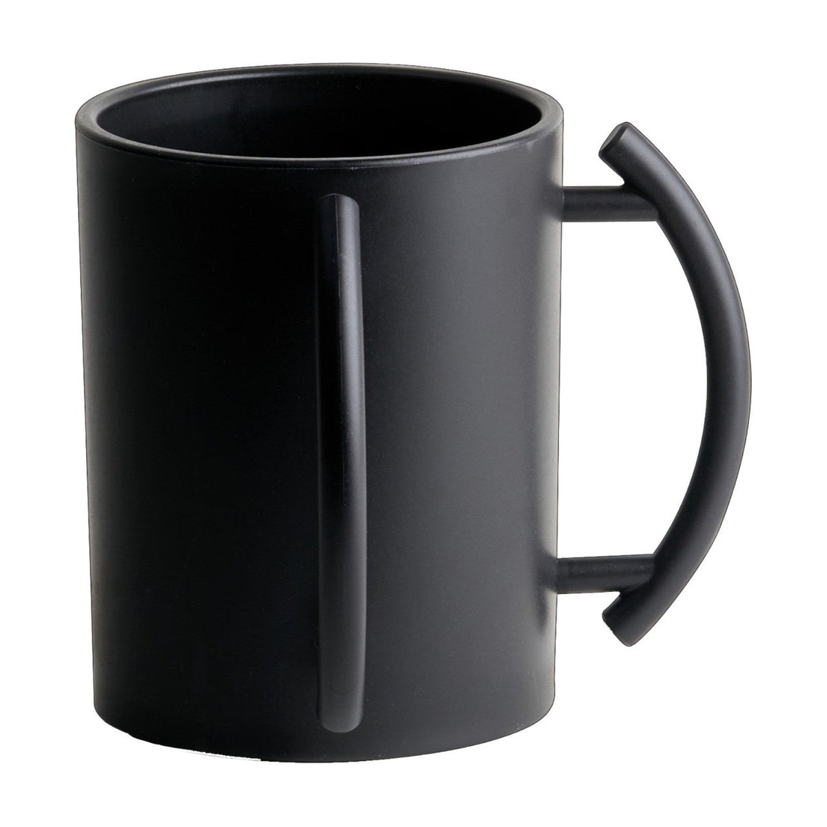 Acrylic Washing Cup, Black with Black Handles