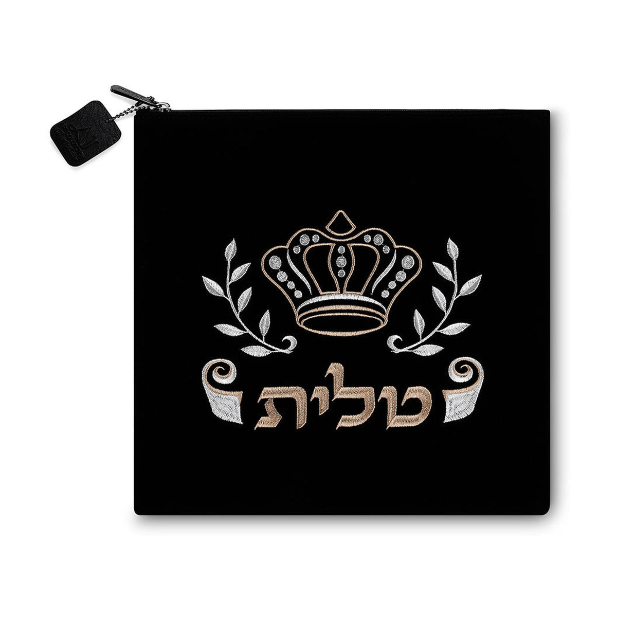Crown - Black Velvet Tallit Bag