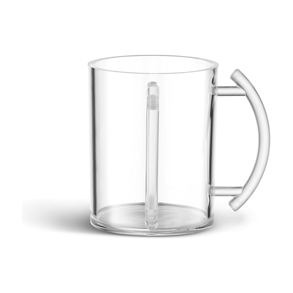 Acrylic Washing Cup, Clear with Frosted Clear Handles