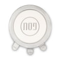 Silver Satin Matzah Cover - Round - Embroidered Pesach