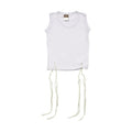 100% Cotton Undershirt-Style Arbah Kanfot (Tzitzit) with Ashkenazi Thin Gauge Machine Made Tzitzit Strings Adult Sizes