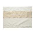Leatherette Challah Cover, Off-White/Gold