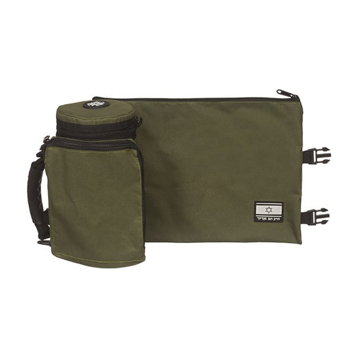 Olive Green Teffilin Case "TIK-TAF" 23 cm