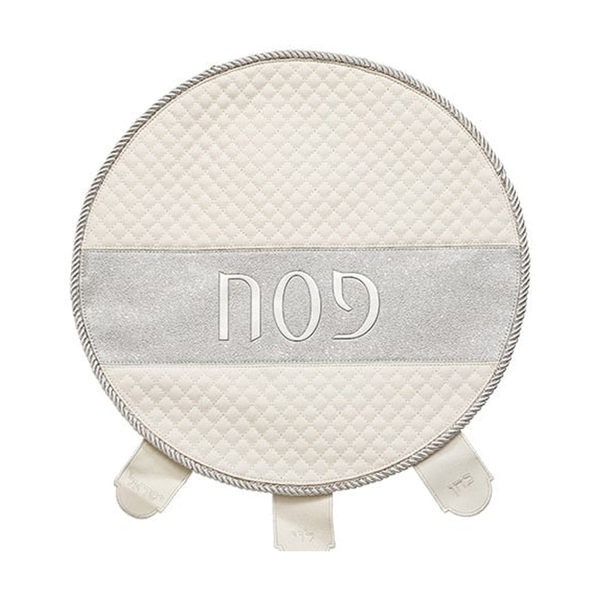 Matzah Cover, Leatherette, Silver